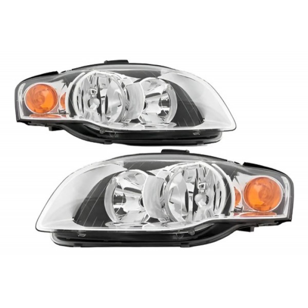 Par Farol Audi A4 2004 2005 2006 2007 Pisca Âmbar