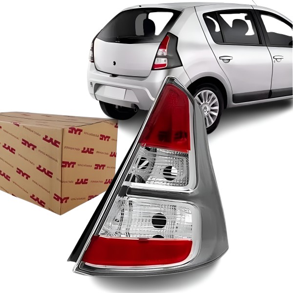 Lanterna Traseira Sandero Borda Cinza 2012 2013 2014 Tyc