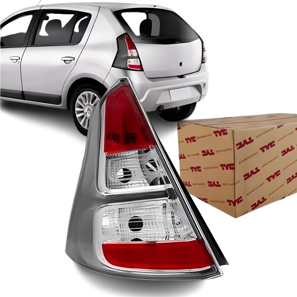 Lanterna Traseira Sandero Borda Cinza 2012 2013 2014 Tyc