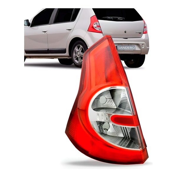 Lanterna Traseira Para Sandero 2008 2009 10 2011 Bicolor