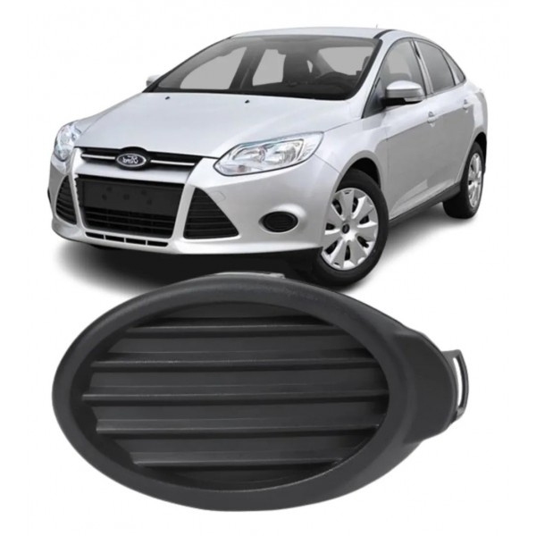 Moldura Farol Auxiliar Milha Focus 2014/2015 Direito S/ Furo Preto Direito