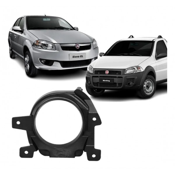 Suporte Farol Auxiliar Milha Strada 2014/2020 Siena 2013/16 Esquerdo/ Motorista
