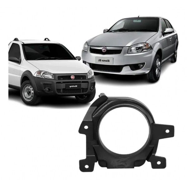 Suporte Farol Auxiliar Milha Strada 2014/2020 Siena 2013/16 Direito/motorista
