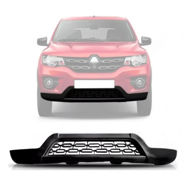 Spoiler Inferior Dianteiro Kwid 2017 A 2020 Texturizado Preto