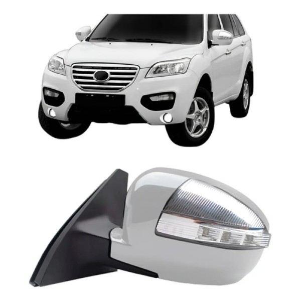 Retrovisor Lifan X60 2013 A 2016 Eletrico C/ Pisca