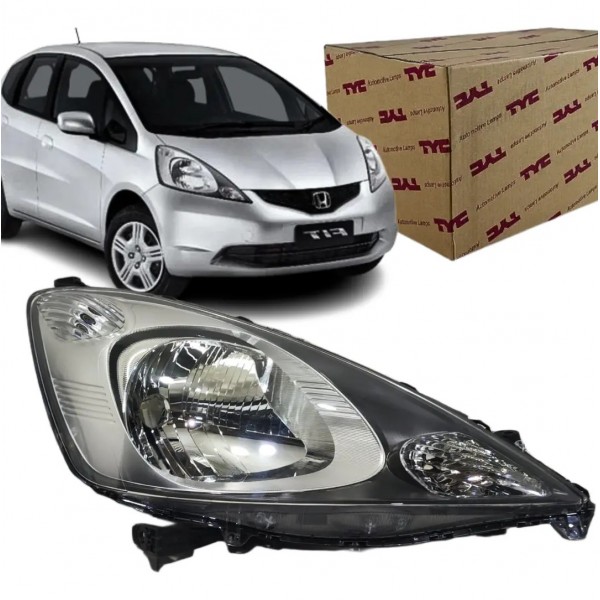 Farol Manual Fit 2009 2010 2011 2012 S/ Soquete Direito/passageiro
