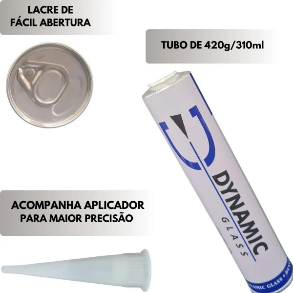 Dynamic Cola Para Parabrisas Com Bico E Secagem Rápida