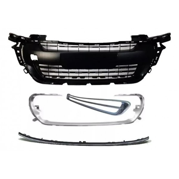 Parachoque Dianteiro Peugeot 308 2012-2015 Completo Promoçao Preto/primer