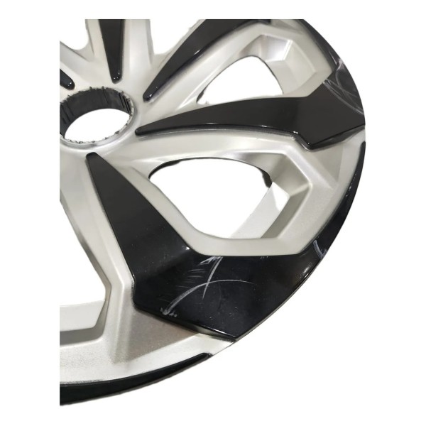Jogo 4 Calotas Esportiva Spider Silver Aro 14 Universal Preto