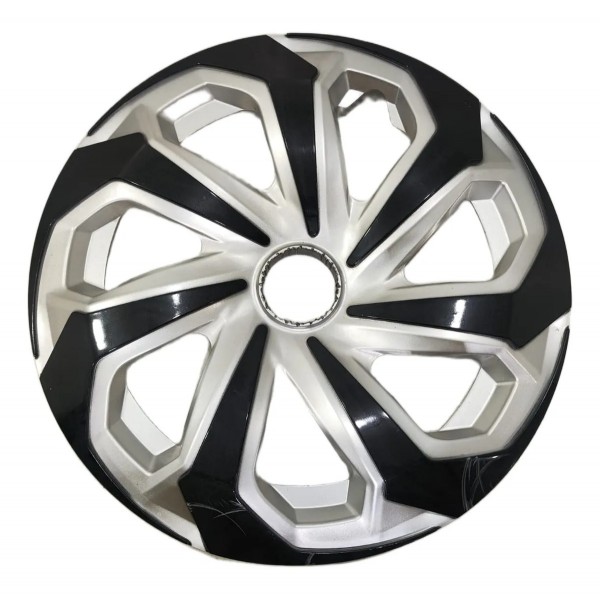 Jogo 4 Calotas Esportiva Spider Silver Aro 14 Universal Preto