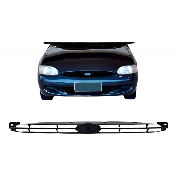 Grade Radiador Escort Zetec 1997 Ate 2002 Preto