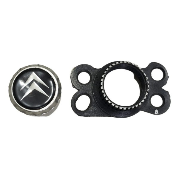 Calota Calotinha Roda Central Aircross + Suporte Preto