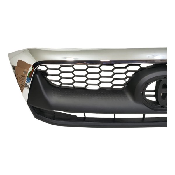 Grade Dianteira Frontal Hilux 2009 2010 2011 C/ Detalhe Preto Cromado