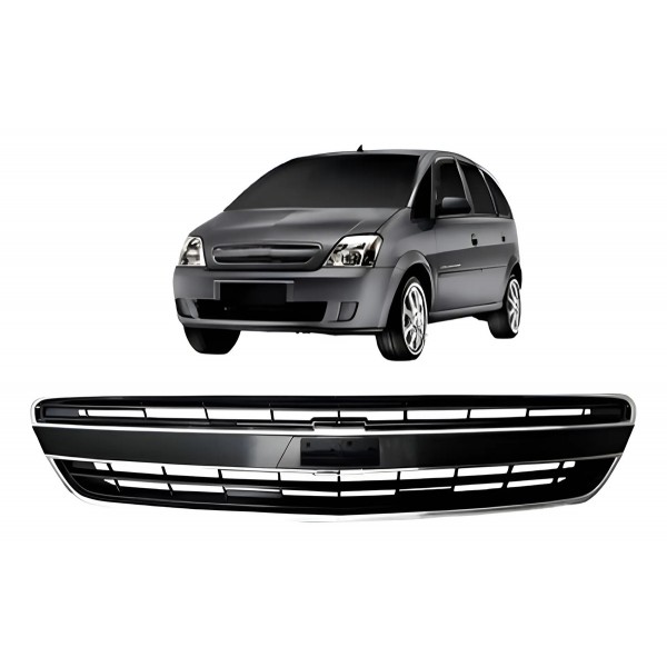 Grade Radiador Meriva 2009 A 2015 Moldura Cromada