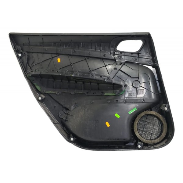 Forro Porta Traseira Direita Peugeot 308 2012 A 2015 Couro Preto