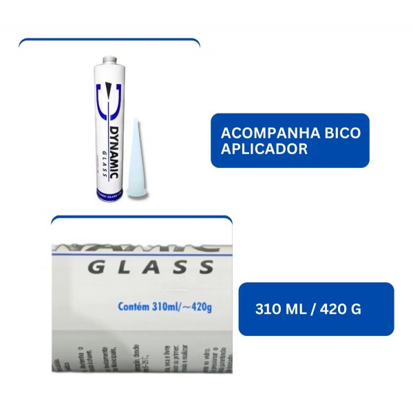 Kit 6 Cola Parabrisa 420g Com Bico Aplicador