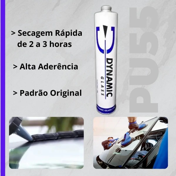 Kit 6 Cola Parabrisa 420g Com Bico Aplicador