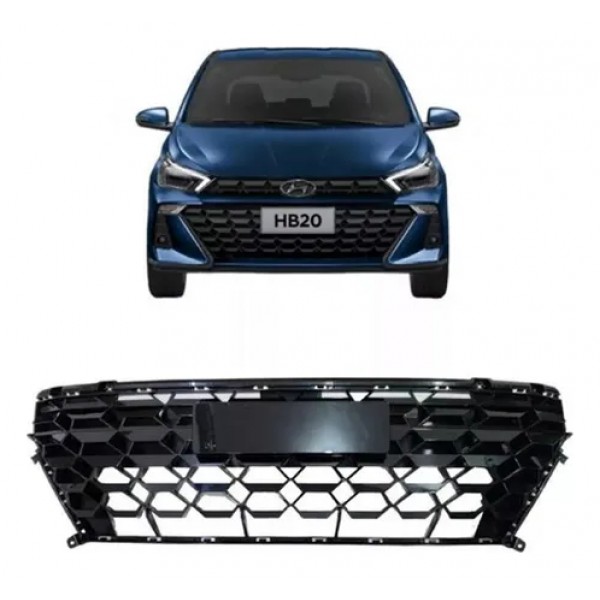 Grade Inferior Central Hb20 2023 2024 2025 2026 Texturizado Preto Plástico