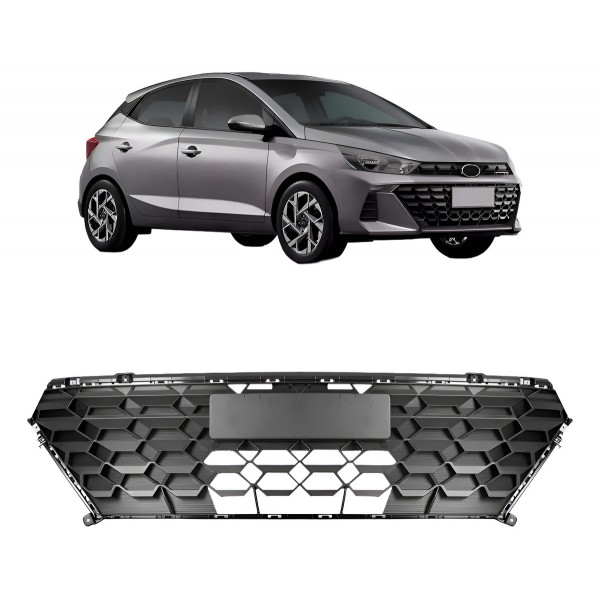 Grade Inferior Central Hb20 2023 2024 2025 2026 Texturizado Preto Plástico