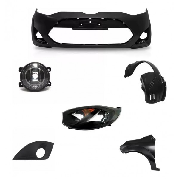 Kit Frente Ford Fiesta Rocam Esquerdo 2010 2011 2012 2013 Preto