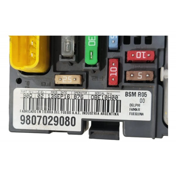 Modulo Bsm Caixa Fusivel Peugeot 308 1.6 2012/15 9807029080