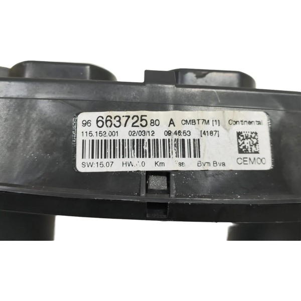 Painel Instrumento Peugeot 308 2012 A 2015 9666372580 Preto
