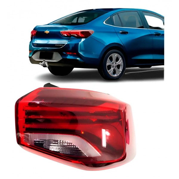 Lanterna Traseira Onix Sedan 2020 A 2025 S/ Led Direito Direito/passageiro Vermelho
