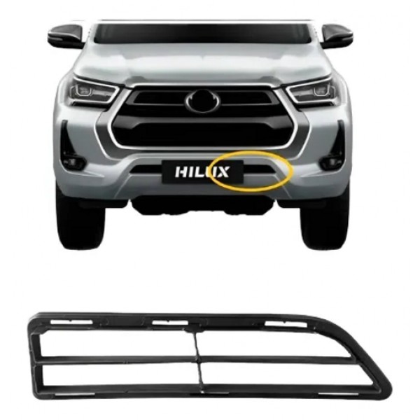 Grade Inferior Parachoque Dianteiro Hilux Srv 2021 22 23 24