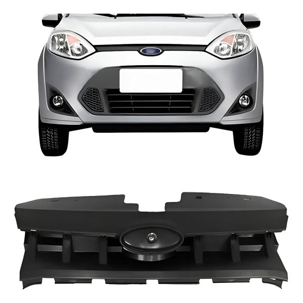 Grade Radiador Fiesta 10 A 12 Preto Texturizado S/ Emblema