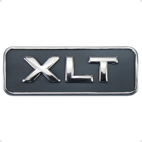Emblema Tampa Traseira Xlt Ecosport 2003 A 2012 Preto