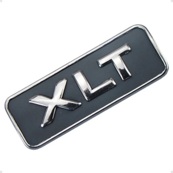 Emblema Tampa Traseira Xlt Ecosport 2003 A 2012 Preto