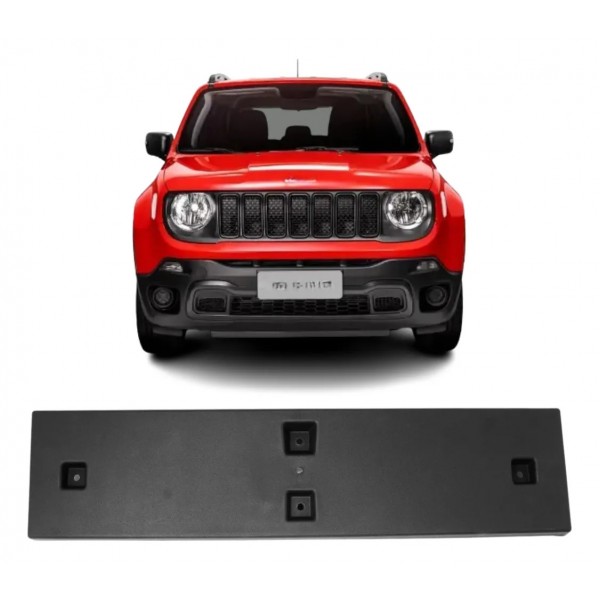 Suporte Placa Dianteiro Renegade 2015 A 2021 Maior Preto