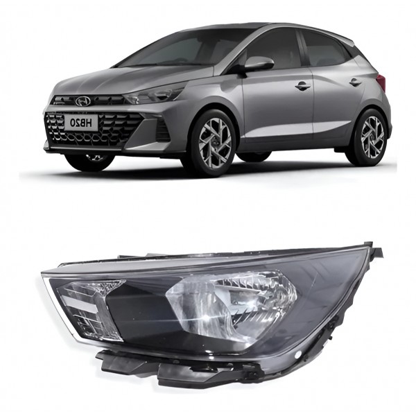 Farol Hb20 2023 2024 2025 2026 Lado Esquerdo - Esquerdo/motorista