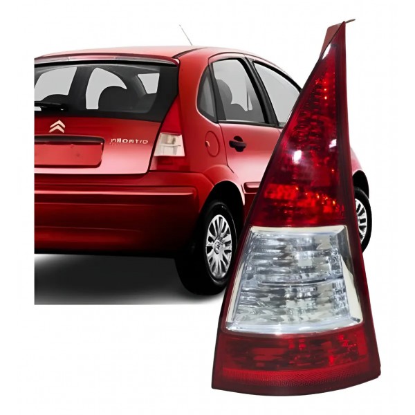 Lanterna Traseira Citroen C3 2006 A 2012 Direito Detalhe Direito/passageiro Vermelho