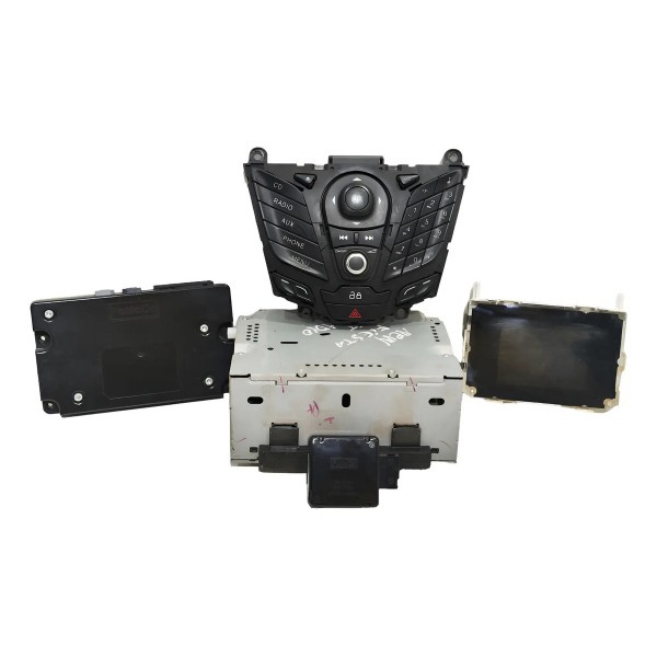 Kit Radio Modulos Tela Sync New Fiesta 2014 A 2017 Preto
