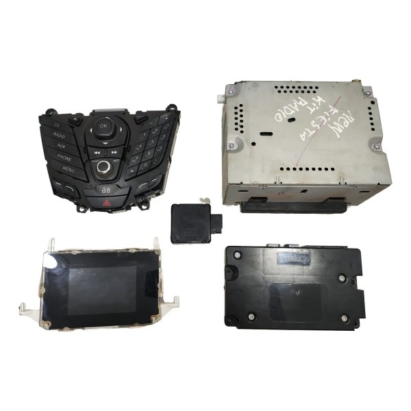 Kit Radio Modulos Tela Sync New Fiesta 2014 A 2017 Preto