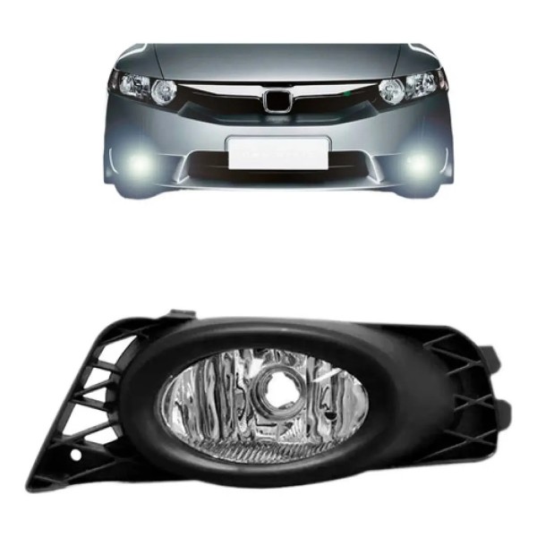 Farol Milha Auxiliar Civic 2009 A 2011 Com Moldura