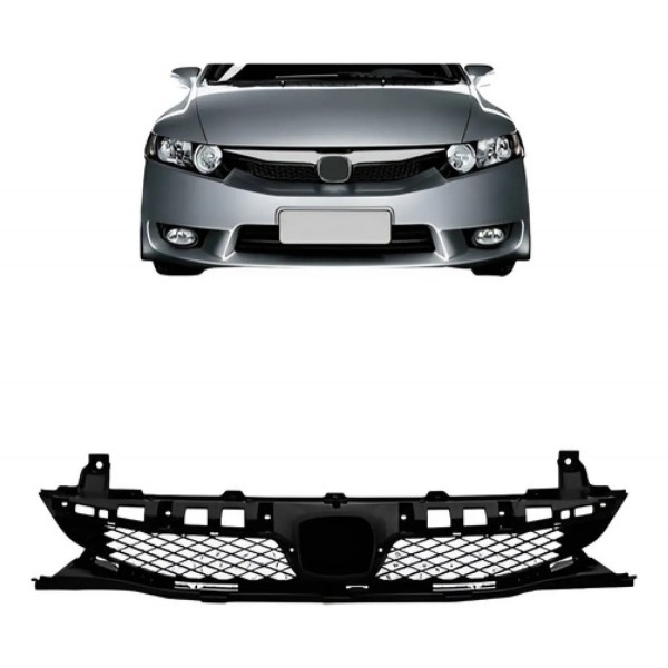 Grade Radiador Honda Civic 2009 2010 2011 2012 Preto Preto