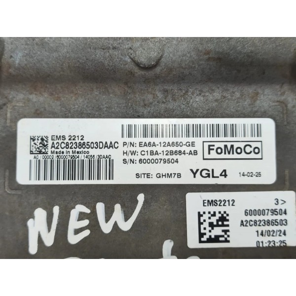 Modulo Injeção New Fiesta 1.6 2013 A 2019 Ea6a12a650ge