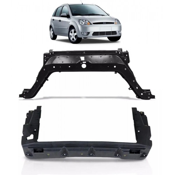 Kit Quadro Radiador Frontal Fiesta 03 A06 Superior +inferior