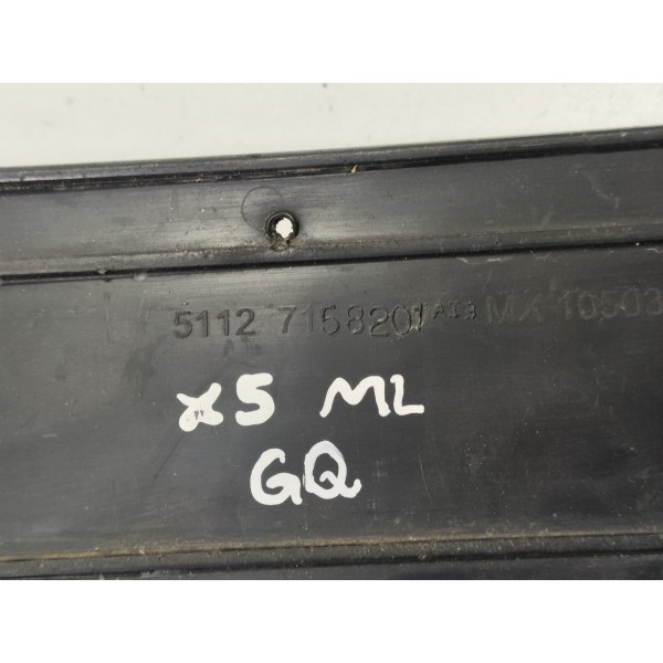 Suporte Placa Bmw X5 E53 2000 A 2007 51127158201 Original Preto