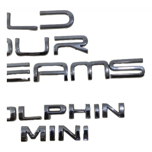 Kit Jogo Completo Emblema Tampa Traseira Byd Dolphin 2024/26 Cromado