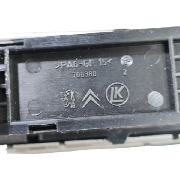 Botão Pisca Alerta Trava Porta Malas Peugeot 308 2012/2015 Cinza-escuro