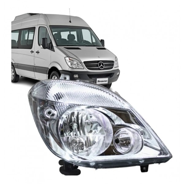 Farol Direito Mercedes Sprinter 2013 A 2016 S/ Auxiliar Direito/passageiro
