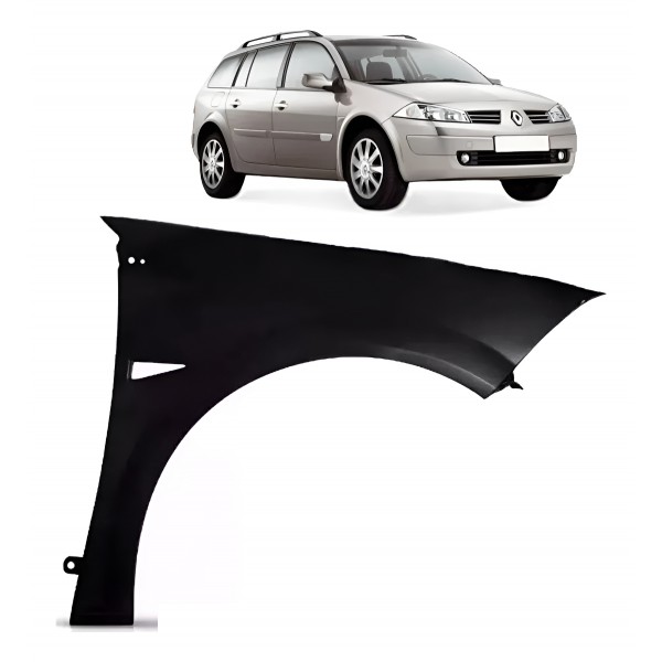 Paralama Megane 2006 2007 A 2011 Plástico Com Furo Direito Direito