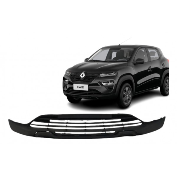 Spoiler Saia Inferior Dianteiro Kwid 2022 2023 2024 Preto