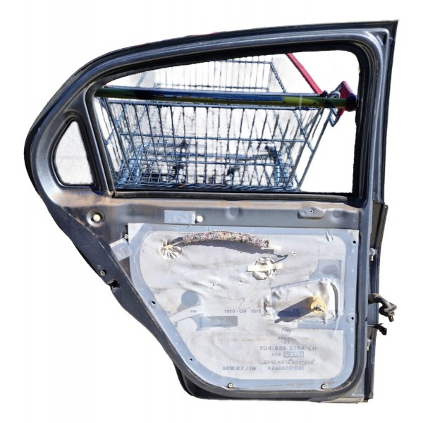 Porta Traseira Esquerda Gol Voyage G5 G6 G7 G8 Somente Lata Cinza-escuro