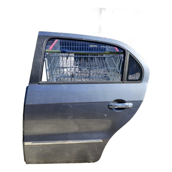 Porta Traseira Esquerda Gol Voyage G5 G6 G7 G8 Somente Lata Cinza-escuro