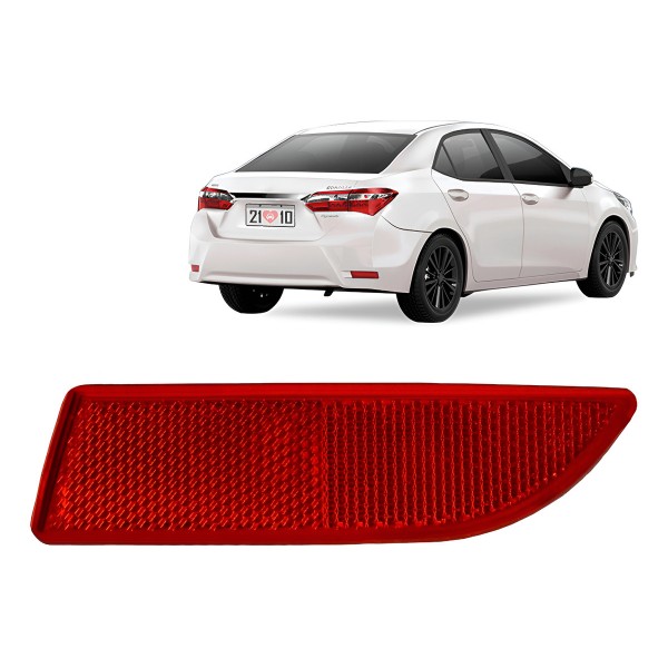 Refletor Traseiro Esquerdo Corolla 2012 A 2013 Vermelho