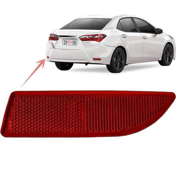 Refletor Traseiro Esquerdo Corolla 2012 A 2013 Vermelho